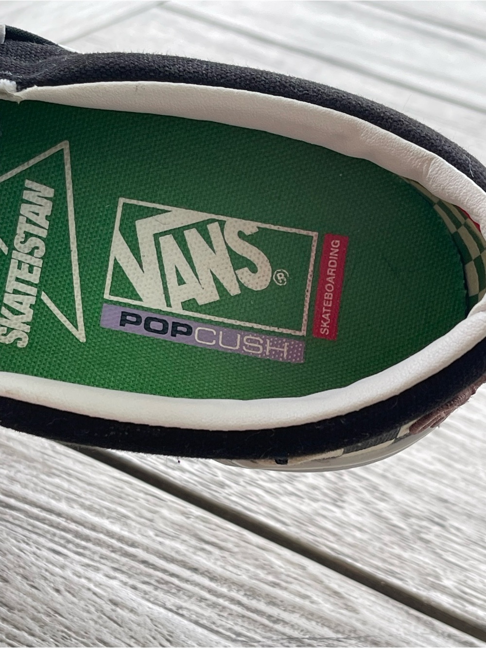 Vans Skateistan Checkerboard Patches Slip On PopCrush Sneakers Mens Size 9 - Picture 8 of 9